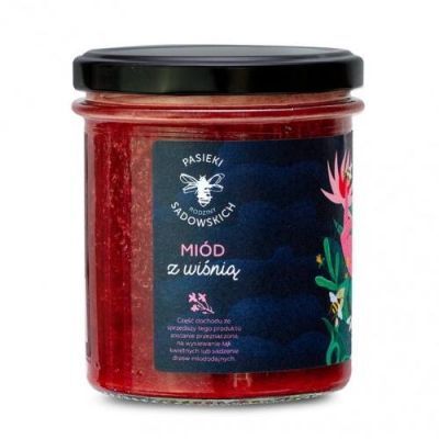 PASIEKI RODZINY SADOWSKICH Miód z wiśnią, 430g