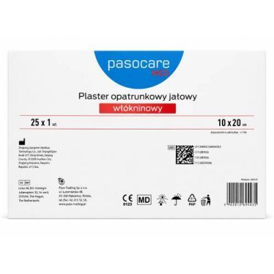 Pasocare Med Plaster opatrunkowy jałowy, włókninowy 10 x 20 cm, 25 szt.