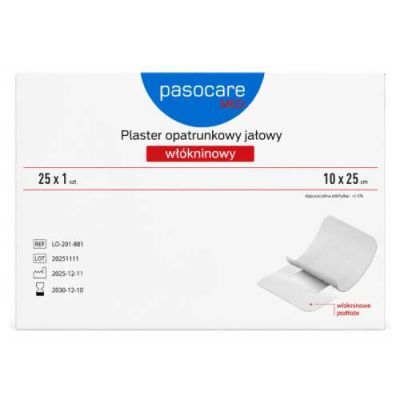 Pasocare Med Plaster opatrunkowy jałowy, włókninowy 10 x 25 cm, 25 szt.