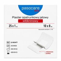 Pasocare Med Plaster opatrunkowy jałowy, włókninowy 10 x 8 cm, 25 szt.