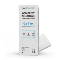 PASOMED Kompresy niejałowe 17N 8W 5 x 5 cm, 100 szt.