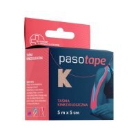 PASOTAPE Taśma kinezjologiczna do tapingu 5m x 5cm niebieska 1 sztuka
