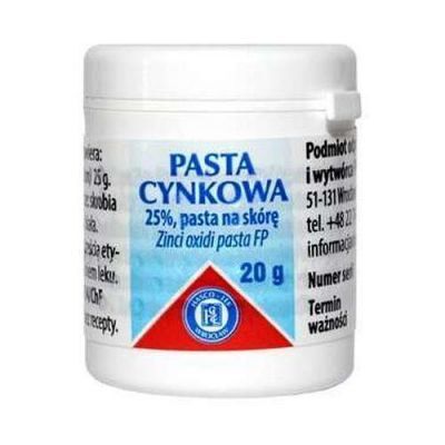 PASTA CYNKOWA Trądzik - 20 g KRÓTKA DATA 02.09.2026
