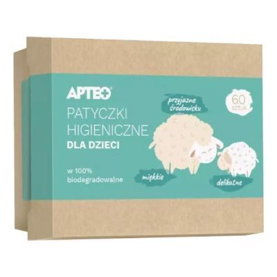 Patyczki higieniczne dla dzieci APTEO, 60 sztuk
