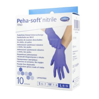 PEHA-SOFT NITRILE FINO Rękawice nitrylowe NIEJAŁOWE BEZPUDROWE  L 10 sztuk