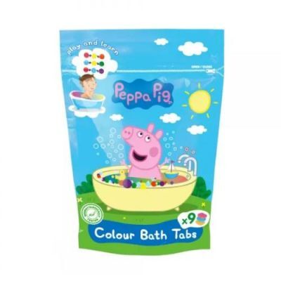 Peppa Pig barwinki koloryzujące do kąpieli, 9x 16g