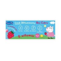 PEPPA PIG Lizak witaminowy bez cukru smak malinowy, 1 sztuka