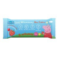 PEPPA PIG Lizak witaminowy bez cukru smak truskawkowy, 1 szt.