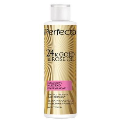PERFECTA 24K Gold & Rose Oil Luksusowe mleczko do demakijażu, 200ml