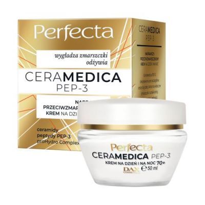 PERFECTA Ceramedica PEP-3 Naprawczy przeciwzmarszczkowy krem na dzień i na noc 70+, 50ml