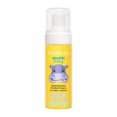 PERFECTA Emolic Baby Emolientowa pianka myjąca do ciała i włosów dla niemowląt, 160ml