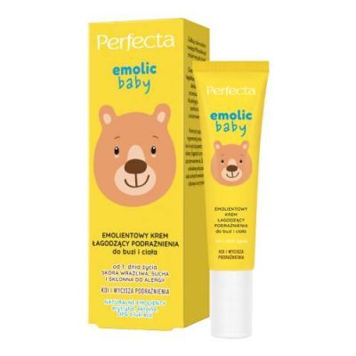 PERFECTA Emolic Baby Emolientowy krem łagodzący podrażnienia do buzi i ciała dla niemowląt, 20ml