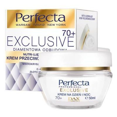 PERFECTA Exclusive Diamentowa Odbudowa Nutri-ujędrniający krem przeciwzmarszczkowy 70+, 50ml