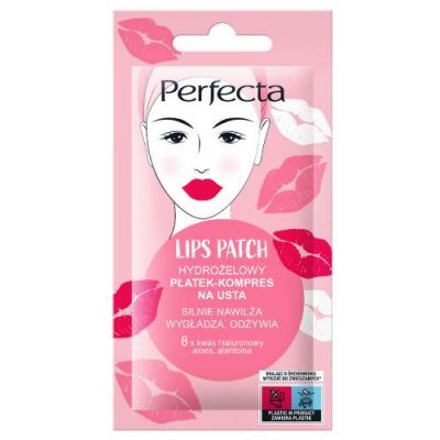 PERFECTA Lips Patch Hydrożelowy płatek-kompres na usta nawilżający, 1 szt.