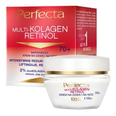 Perfecta Multi-Kolagen Retinol 70+ Naprawczy krem do twarzy na dzień i na noc, 50 ml
