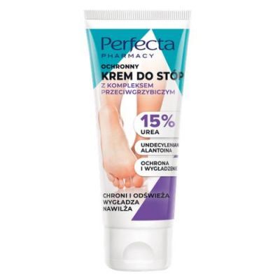 Perfecta Pharmacy Ochronny krem do stóp z kompleksem przeciwgrzybiczym 15% urea, 80 ml