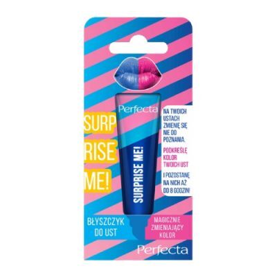 Perfecta Surprise Me! Błyszczyk do ust, magicznie zmieniający kolor Blue, 10 g