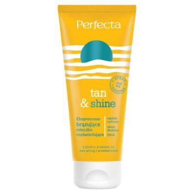 PERFECTA TAN & SHINE Ekspresowo brązujące mleczko rozświetlające 200 ml