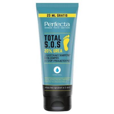 Perfecta Total S.O.S. Krem-kompres do stóp i pękających pięt "Złuszczające skarpetki" 20% Urea, 120 ml