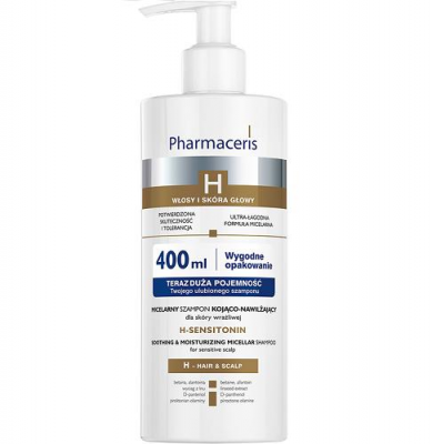 PHARMACERIS H-SENSITONIN szampon micelarny kojąco-nawilżający do skóry wrażliwej 400 ml