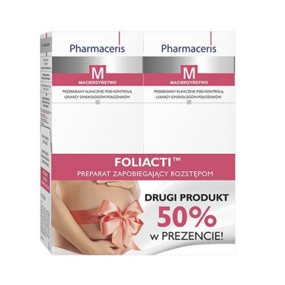 PHARMACERIS M Zestaw Foliacti Krem zapobiegający rozstępom, 2x150ml