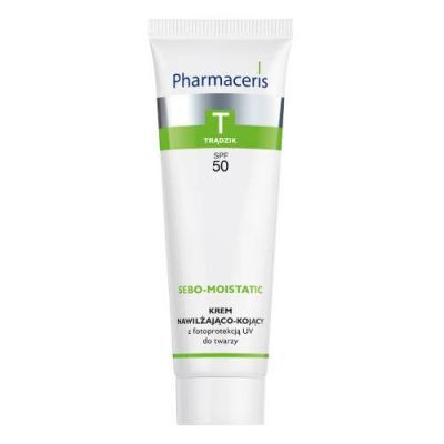 PHARMACERIS T SEBO-MOISTATIC SPF 50 Krem nawilżająco-kojący, 50 ml