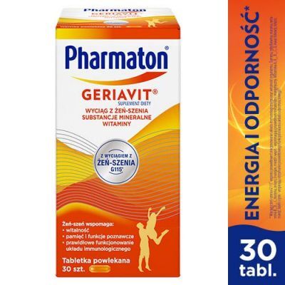 Pharmaton Geriavit, 30 tabl. KRÓTKA DATA 30.09.2026