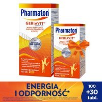 PHARMATON GERIAVIT Zestaw 100 + 30 tabletek, pamięć,witaminy