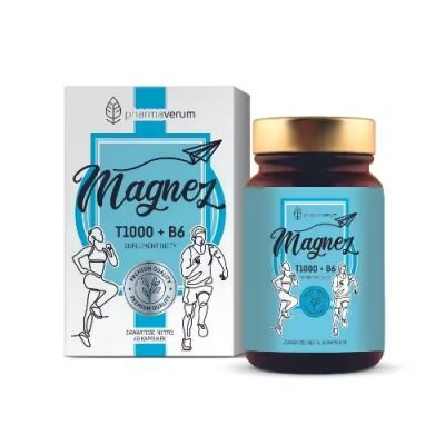Pharmaverum Magnez T1000 + B6, 60 kaps.