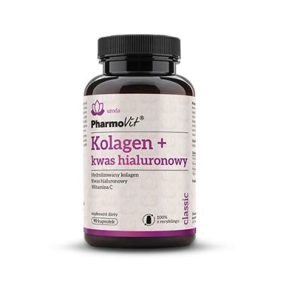 PHARMOVIT Kolagen + kwas hialuronowy 90 kapsułek