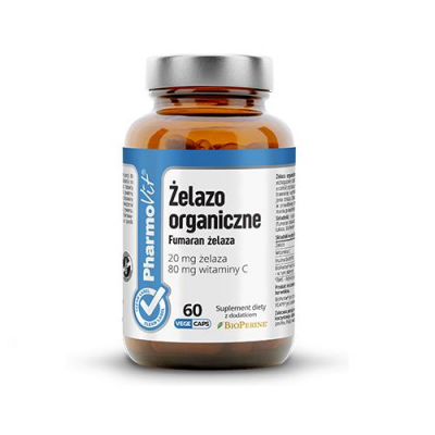 PHARMOVIT Żelazo organiczne 20 mg 60 kapsułek