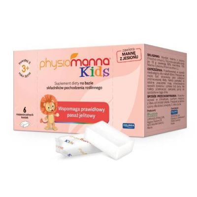 Physiomanna Kids kostki rozpuszczalne na zaparcia dla dzieci, 6 szt.