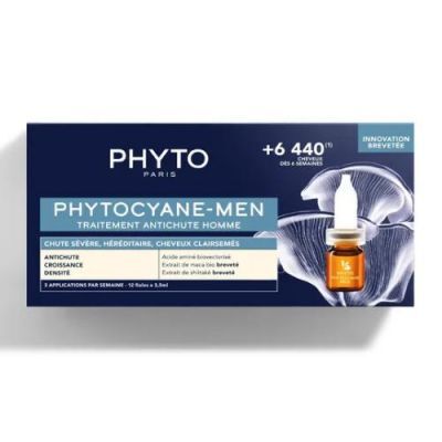 PHYTO PHYTOCYANE-MEN Kuracja przeciw postępującemu wypadaniu włosów dla mężczyzn, 12x5ml