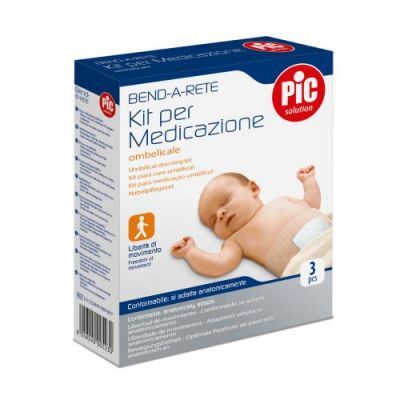 PIC Benda elastyczna siatka opatrunkowa do pępka noworodka 3m