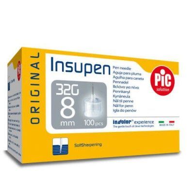 PIC Insupen Igły do penów insulinowych 32G 8mm, 100 sztuk