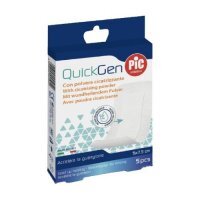 PIC QuickGen Plaster z gazą nasączaną kwasem hialuronowym 5 x 7,5cm, 5 szt.
