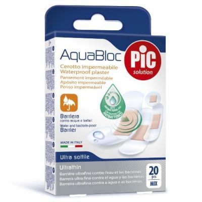 PIC SOLUTION AQUABLOC plastry wodoodporne ultracienkie MIX 20 sztuk