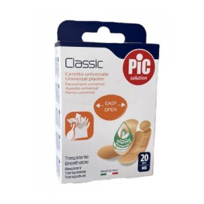 PIC SOLUTION CLASSIC plaster antybakteryjny MIX 20 sztuk