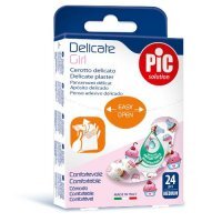 PIC SOLUTION DELICATE KIDS GIRL plaster antybakteryjny 19 x 72 mm 24 sztuki