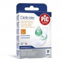 PIC SOLUTION DELICATE MEDIUM plaster antybakteryjny 19 x 72 mm 20 sztuk
