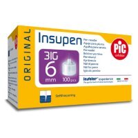 PIC SOLUTION INSUPEN Igły do penów insulinowych 31G 0,25 x 6 mm 100 sztuk