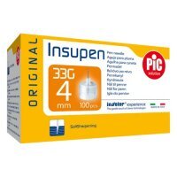 PIC SOLUTION INSUPEN Igły do penów insulinowych Original 33G x 4 mm 100 sztuk