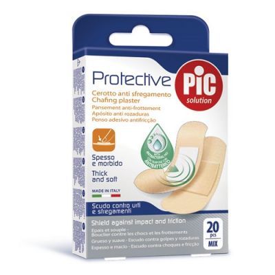 PIC SOLUTION PROTECTIVE plaster antybakteryjny MIX 20 sztuk  DATA WAŻNOŚCI 30.04.2023