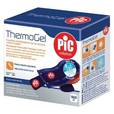 PIC Thermogel Kompres żelowy ciepło-zimno 10 x 26 cm z opaską elastyczną i pokrowcem, 1 szt.