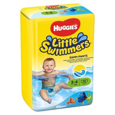 Pieluchy do pływania HUGGIES Little Swimmers 3-4  7kg-15kg - 12 sztuk (25537)