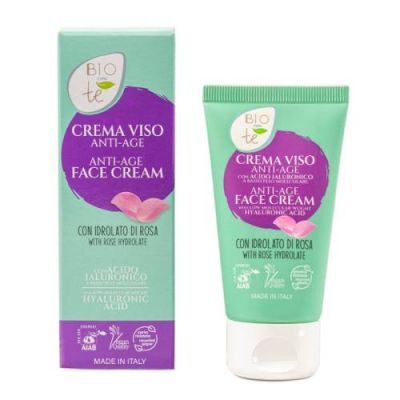 Pierpaoli Bioconte Krem do twarzy Anti-Age z hydrolatem różanym i małocząsteczkowym kwasem hialuronowym, AIAB, 50 ml