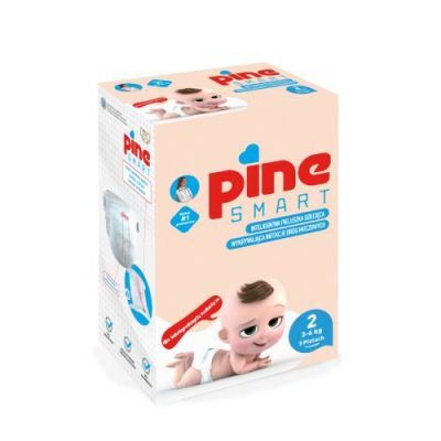 Pine Smart Pieluchy umożliwiające wykrycie infekcji dróg moczowych rozmiar 2 mini 3-6 kg, 5 szt.