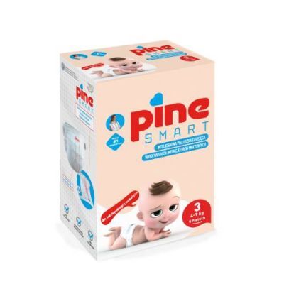 Pine Smart Pieluchy umożliwiające wykrycie infekcji dróg moczowych rozmiar 3 midi, 4-9 kg, 5 szt.