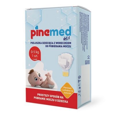 PINEMED Pieluszka dziecięca z woreczkiem do pobierania moczu 0-5 kg 1 sztuka