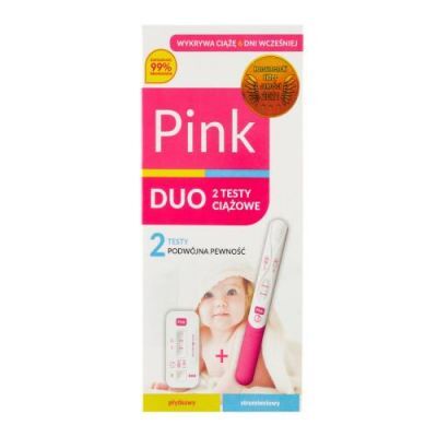 PINK DUO 2 testy ciążowe płytkowy + strumieniowy